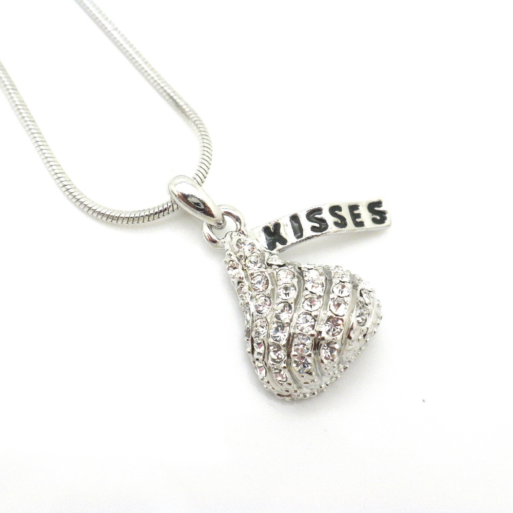Kisses Crystal Pendant Necklace - Picture 7 of 7